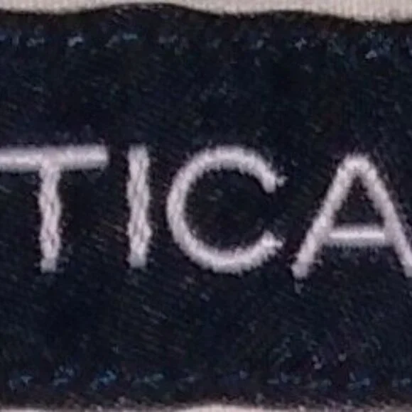 NAUTICA Striped Button Down Shirt White Navy - Picture 5 of 5